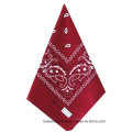 OEM -Produkte maßgeschneiderte rote Paisley gedruckte Baumwollbandana Big Taschentuch
